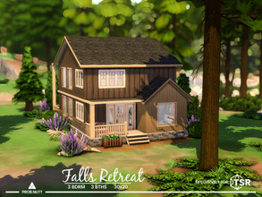 Sims 4 — Falls Retreat | NO CC by ProbNutt — Falls Retreat is a cabin located in Granite Falls for a cozy vacation