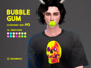 Sims 4 — Realistic Bubblegum (Accessories) - M&F HQ by HIDANNA — Realistic Bubblegum - male & female HQ, New