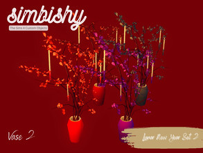 Sims 4 — Lunar New Year - Vase 2 by simbishy — Celebrating Lunar New Year 2023. This is a tall vase of plum blossoms.
