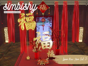 Sims 4 — Lunar New Year Set 2 by simbishy — Celebrating Lunar New Year 2023 with various ceiling & clutter