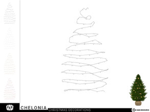 Sims 4 — Chelonia Christmas Tree Light by wondymoon — - Chelonia Living Room - Christmas Tree Light - Wondymoon|TSR -