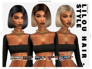 Sims 4 — Lilou Hairstyle by Leah_Lillith — Lilou Hairstyle All LODs Smooth bones Custom CAS thumbnail Works with hats To