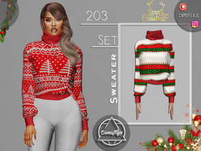 Sims 4 — SET 203 - Christmas Sweater by Camuflaje — Merry Christmas and Happy Holidays! I wish you and your families all