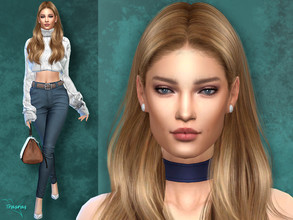Sims 4 — Rosie Huntington (sim inspired by) by _TRASRAS — Go to Required tab to upload necessary CC, if you want your sim