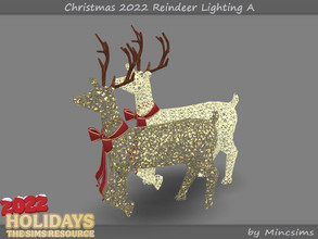 Sims 4 — Christmas 2022 Reindeer Lighting A by Mincsims — 2 swatches Basegame Compatible