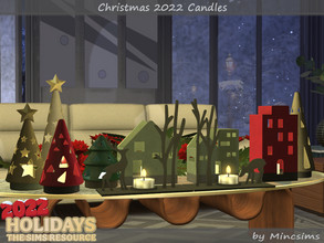 Sims 4 — Christmas 2022 - Candles by Mincsims — The set consists of 10 candles. All candles are fully functional. Merry