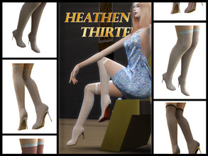 Sims 4 — Sequin Knee High Boots by heathen13 — 10 Swatches File Size: 1.099 MB