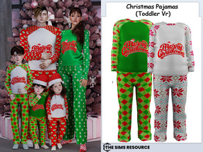 Sims 4 — Christmas Pajamas (Toddler) by couquett — Christmas Pajamas For your toddler avaible for gilr and boys - 8