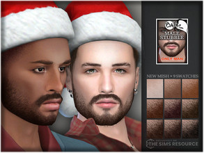 Sims 4 — Male Stubble 3 by BAkalia — Hello :) Elegant male stubble with stronger beard and moustache New Mesh 9 Swatches