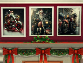 Sims 4 — Modern Santa by spitzmagic — A set of 3 glare free prints of a Modern Santa.