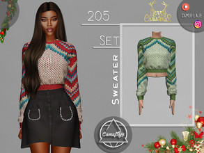 Sims 4 — SET 205 - Sweater by Camuflaje — Merry Christmas and Happy Holidays! I wish you and your families all the best!