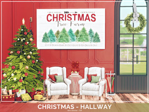 Sims 4 — Christmas Hallway - TSR only CC by Mini_Simmer — Room type: Miscellaneous Size: 5x5 Price: $7,514 Wall Height: