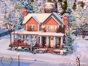Sims 4 — Winter Family Home by simmer_adelaina — A charming lot situated on the edge of town, with a natural backdrop and