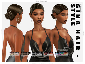 Sims 4 — Gina Hairstyle by Leah_Lillith — Gina Hairstyle All LODs Smooth bones Custom CAS thumbnail Works with hats To