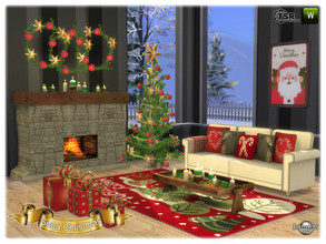 Sims 4 — Soua christmas living Room by jomsims — Soua christmas living traditional Christmas, with this set. colorful and