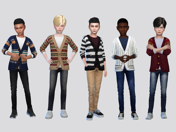 Sims 4 — Murphy Sweater Boys by McLayneSims — TSR EXCLUSIVE Standalone item 8 Swatches MESH by Me NO RECOLORING Please