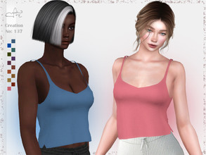Sims 4 — Creation No: 137 by Asilkan — - 12 Colors - New Mesh (All LODs) - All Texture Maps - HQ Compatible - Custom