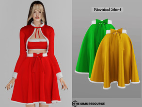 Sims 4 — Navidad  Skirt by couquett — Navidad Skirt for your sims in this festive days - 8 swatches - new mesh - HQ mod