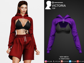 Sims 4 — Victoria (Top) by Beto_ae0 — Womens sports sweater, enjoy them - 13 colors - New Mesh - All Lods - All maps