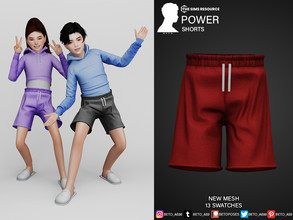 Sims 4 — Power (Shorts) by Beto_ae0 — Sports shorts for boys, enjoy them - 13 colors - New Mesh - All Lods - All maps