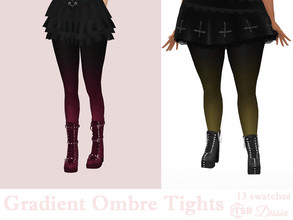 Sims 4 — Gradient Ombre Tights by Dissia — Dark gradient tights Available in 13 swatches