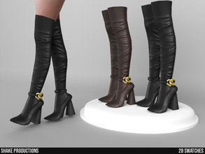 Sims 4 — 976- High Heel Boots by ShakeProductions — Shoes/High Heels-Boots HQ Compatible New Mesh All LODs 28 Colors