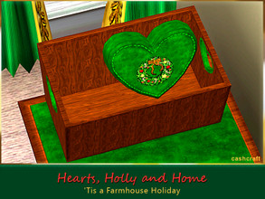 Sims 3 — Hearts, Holly and Home Storage Box and Pillow by Cashcraft — Store pillows, blankets, and other clutter in
