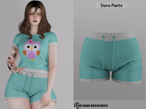 Sims 4 — Dora Pants by couquett — Cute Pants For your female sims - 9 swatches - new mesh - HQ mod Compatible - Custom