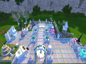 Sims 4 — Winter Wedding by susancho932 — Frozen Wedding in Ancient Ruins.