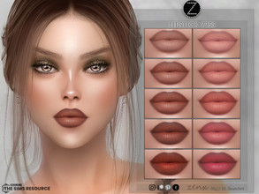 Sims 4 — LIPSTICK Z255 by ZENX — -Base Game -All Age -For Female -10 colors -Works with all of skins -Compatible with HQ