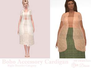 Sims 4 — Boho Accessory Cardigan by Dissia — Short Sleeves lace cardigan Available in 50 swatches Right Bracelet Category