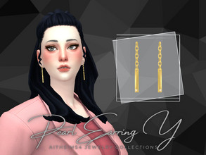 Sims 4 — Pearl earring Y by aithsims — Pearl earrings for the gift to you EA mesh/texture edit + My mesh 9swatches unisex