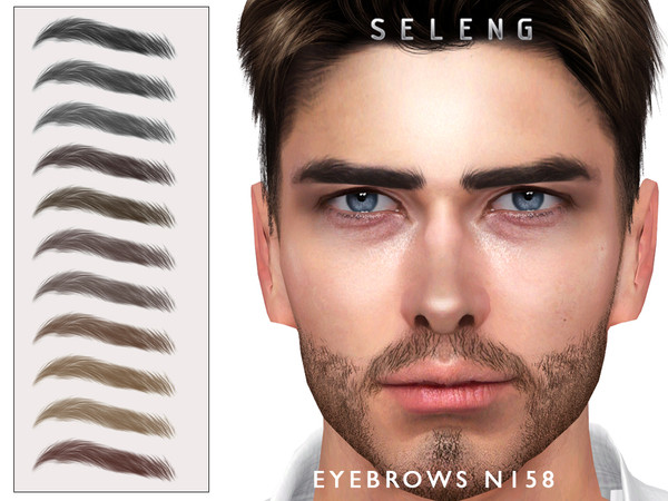 Sims 4 — Eyebrows N158 by Seleng — The eyebrows has 21 colours and HQ compatible. Allowed for teen, young adult, adult