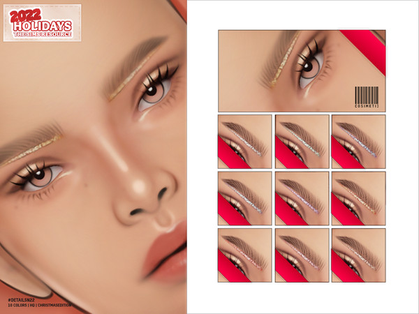 Sims 4 — Details | N22 by cosimetic — - Female - 10 Swatches. - 10 Custom thumbnail. - You can find it in the makeup