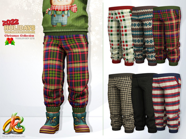 Sims 4 — Toddler Boy Christmas Collection 227B by RobertaPLobo — :: Toddler Christmas Collection 227 - Pants - TS4 ::