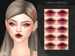 Sims 4 — Lifein Lipstick by Kikuruacchi — - It is suitable for Female and Male. ( Teen to Elder ) - 10 swatches - HQ