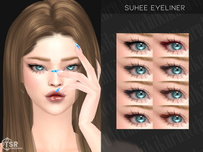 Sims 4 — Suhee Eyeliner by Kikuruacchi — - It is suitable for Female and Male. ( Teen to Elder ) - 8 swatches - HQ