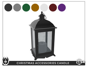 Sims 4 — Christmas Accessories Candle by nemesis_im — Candle from Christmas Accessories Set - 7 Colors - Base Game
