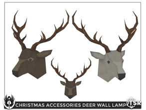 Sims 4 — Christmas Accessories Deer Wall Lamp by nemesis_im — Deer Wall Lamp from Christmas Accessories Set - 2 Colors -