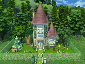 Sims 4 — Gnome Cottage by susancho932 — A cozy gnome's house decorated the yard with flowers.
