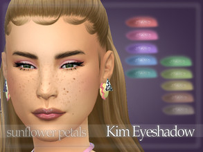 Sims 4 — Kim Eyeshadow by SunflowerPetalsCC — A bright, pastel eyeshadow in 10 shades.