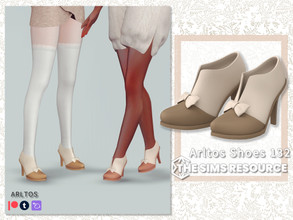 Sims 4 — Retro heels / 132 by Arltos — 16 colors. HQ compatible.