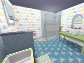 Sims 4 — Fun Kids Bathroom by therestisconfetti — Here's a cute little kids bathroom :)