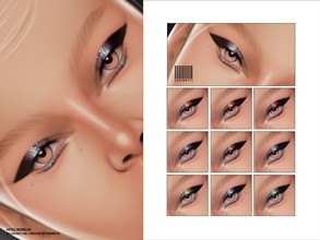 Sims 4 — Eyeliner | N146  by cosimetic — - Female - 10 Swatches. - 10 Custom thumbnail. - You can find it in the makeup