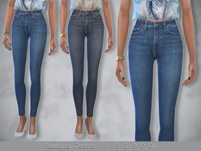 Sims 4 — Ramona Jeans. by Pipco — Skinny jeans in 3 colors. Base Game Compatible New Mesh All Lods HQ Compatible Specular