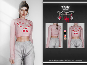 Sims 4 — CANDY SET-288 (JUMPER) BD838 by busra-tr — 10 colors Adult-Elder-Teen-Young Adult For Female Custom thumbnail