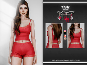 Sims 4 — PJ SET-289 (TOP) BD840 by busra-tr — 10 colors Adult-Elder-Teen-Young Adult For Female Custom thumbnail