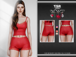 Sims 4 — PJ SET-289 (SHORT) BD841 by busra-tr — 10 colors Adult-Elder-Teen-Young Adult For Female Custom thumbnail