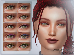 Sims 4 — Larissa Eyelashes [HQ] by Benevita — Larissa Eyelashes Makeup Category (Eyeliner) HQ Mod Compatible 10 Swatches