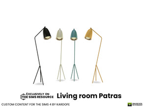 Sims 4 — Living room Patras FloorLamp by kardofe — Floor lamp, made of metal, in four colour options
